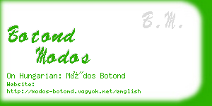 botond modos business card